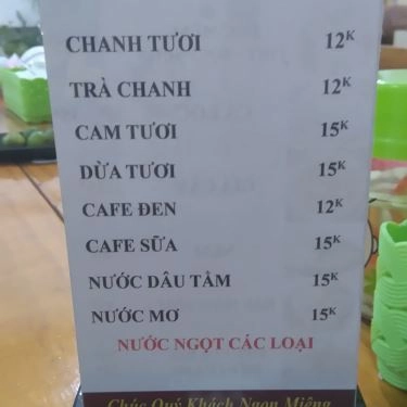 Thực đơn- Quán Ăn Quán Hằng - Ẩm Thực Hà Nội