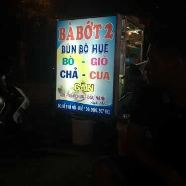Thực đơn- Quán Ăn Bún Bò Bà Bớt - Hà Nội