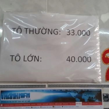 Thực đơn- Quán Ăn Bún Bò Cay Bạc Liêu