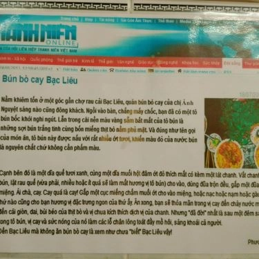 Tổng hợp- Quán Ăn Bún Bò Cay Bạc Liêu