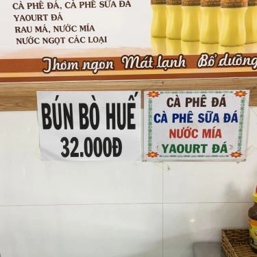 Thực đơn- Quán Ăn Bún Bò Huế Cô Út