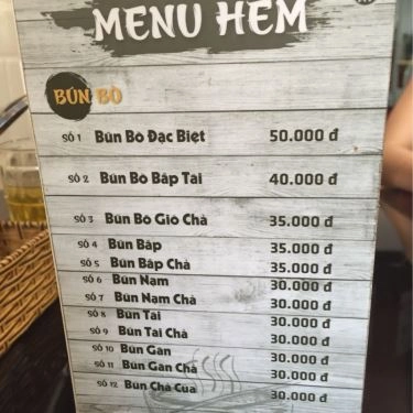 Tổng hợp- Quán Ăn Bún Bò Hẻm