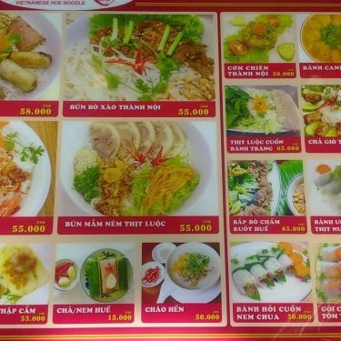 Thực đơn- Quán Ăn Bún Bò Huế 3A3 - Parkson CT Plaza
