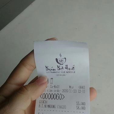 Thực đơn- Quán Ăn Bún Bò Huế 3A3 - Parkson CT Plaza