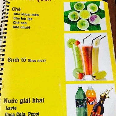 Thực đơn- Quán Ăn Nam An Quán - Ẩm Thực Huế