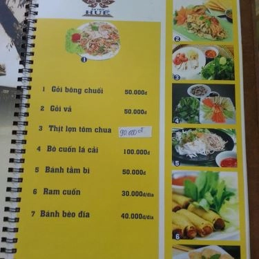 Thực đơn- Quán Ăn Nam An Quán - Ẩm Thực Huế