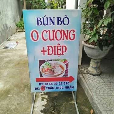 Thực đơn- Quán Ăn Bún Bò Huế O Cương Chú Điệp