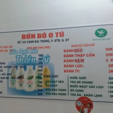 Thực đơn- Quán Ăn O Tú - Bún Bò Huế