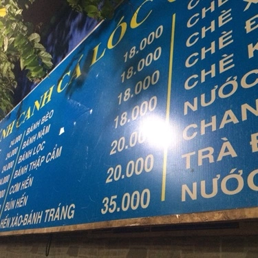 Thực đơn- Quán Ăn Bún Bò Huế O Vui