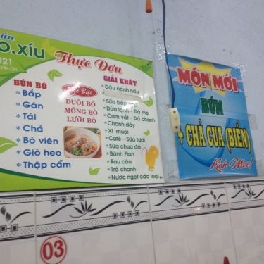 Thực đơn- Quán Ăn Bún Bò O Xíu