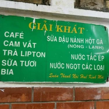 Thực đơn- Quán Ăn Bún Bò Thành Nội Huế