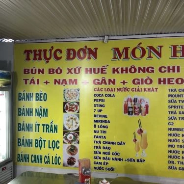 Thực đơn- Quán Ăn Bún Bò Xứ Huế - Đường Số 15