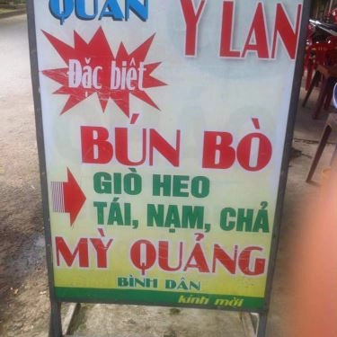 Thực đơn- Quán Ăn Bún Bò Ý Lan