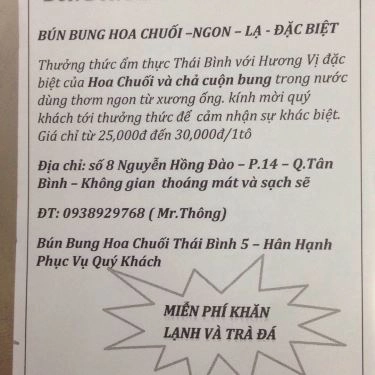Tổng hợp- Quán Ăn Thái Bình 5 - Bún Bung Hoa Chuối
