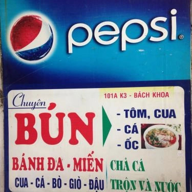 Thực đơn- Quán Ăn Bún Cá Bách Khoa