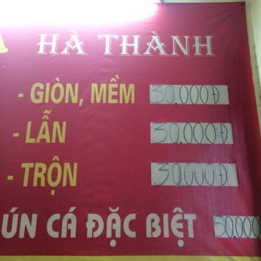 Thực đơn- Quán Ăn Bún Cá Hà Thành - Lê Văn Hưu