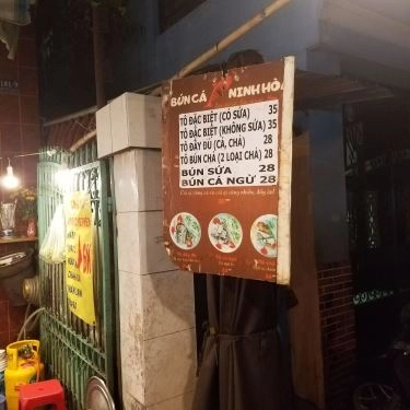 Thực đơn- Quán Ăn Bún Cá Ninh Hòa - Xóm Chiếu