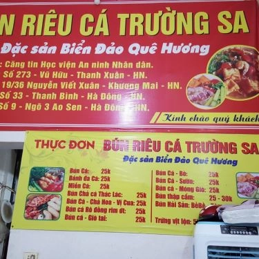 Thực đơn- Quán Ăn Bún Cá Riêu Hoàng Sa