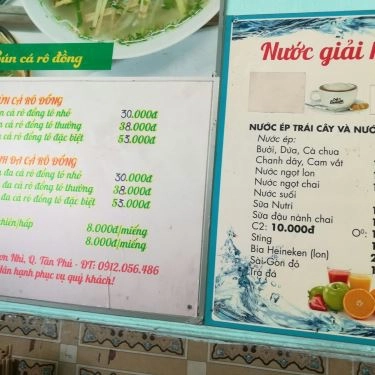Thực đơn- Quán Ăn Bún Cá Rô Đồng - Tân Sơn Nhì