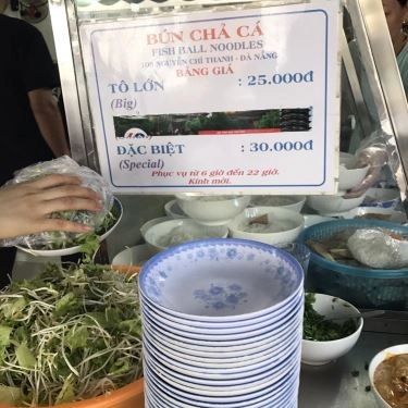 Thực đơn- Quán Ăn Bún Chả Cá - Nguyễn Chí Thanh