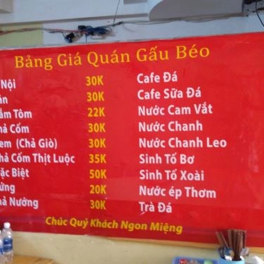 Thực đơn- Quán Ăn Gấu Béo - Bún Chả Hà Nội & Bún Đậu Mẹt