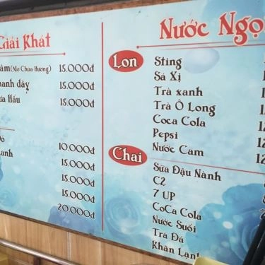 Thực đơn- Quán Ăn Bún Chả Hà Nội Liên Sơn