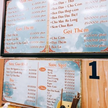 Thực đơn- Quán Ăn Bún Chả Hà Nội Liên Sơn