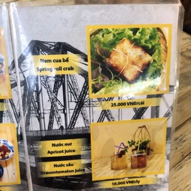 Thực đơn- Quán Ăn Bún Chả Hà Nội Xưa - Đường Số 79