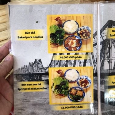 Thực đơn- Quán Ăn Bún Chả Hà Nội Xưa - Đường Số 79