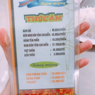Thực đơn- Quán Ăn Bún Chả Hồ Gươm - Bún Chả Hà Nội - Sư Vạn Hạnh