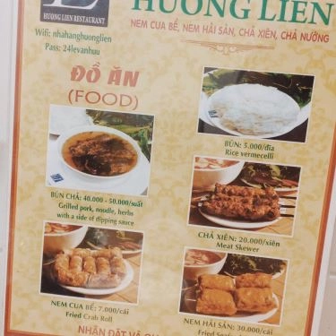 Thực đơn- Quán Ăn Bún Chả Hương Liên - Láng Hạ
