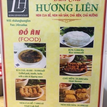Thực đơn- Quán Ăn Bún Chả Hương Liên - Láng Hạ