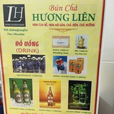 Thực đơn- Quán Ăn Bún Chả Hương Liên - Láng Hạ