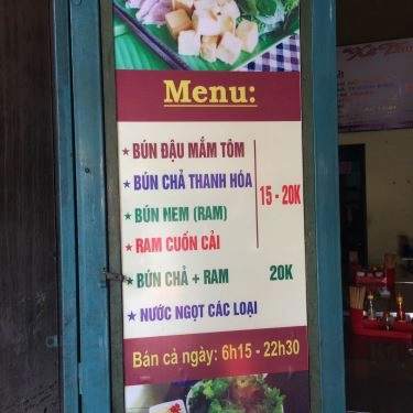 Thực đơn- Quán Ăn Bún Chả Thanh Hóa
