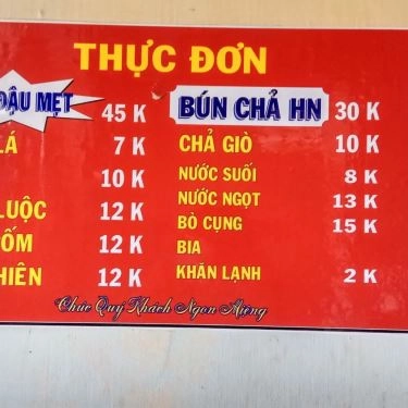 Thực đơn- Quán Ăn Bún Đậu & Bún Chả Hà Nội - Đường Số 11N