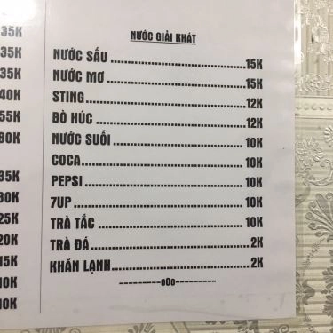 Thực đơn- Quán Ăn Bún Đậu Hà Nội - Nguyễn Tri Phương