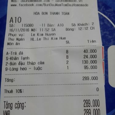 Tổng hợp- Quán Ăn Bún Đậu Homemade - Hoa Lan