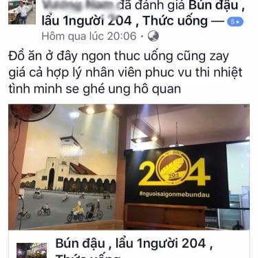 Tổng hợp- Quán Ăn Quán 204 - Bún Đậu & Lẩu 1 Người