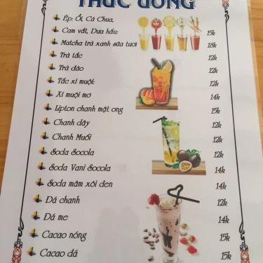 Thực đơn- Quán Ăn Bún Đậu Mắm Tôm 30 Hàn Thuyên