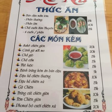 Thực đơn- Quán Ăn Bún Đậu Mắm Tôm 30 Hàn Thuyên
