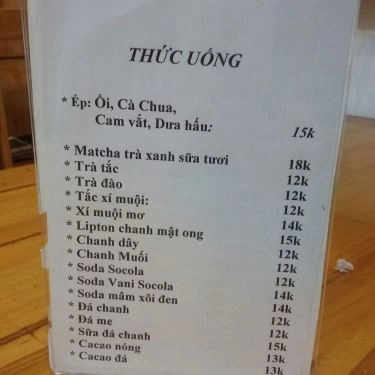 Thực đơn- Quán Ăn Bún Đậu Mắm Tôm 30 Hàn Thuyên