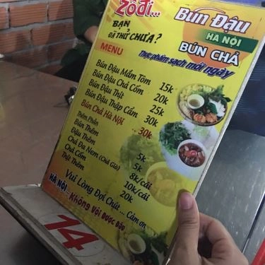 Thực đơn- Quán Ăn Bún Đậu Mắm Tôm