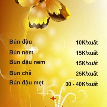 Thực đơn- Quán Ăn Bún Đậu Mắm Tôm & Chè Sài Gòn - Hồ Tùng Mậu