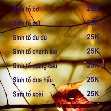 Thực đơn- Quán Ăn Bún Đậu Mắm Tôm & Chè Sài Gòn - Hồ Tùng Mậu