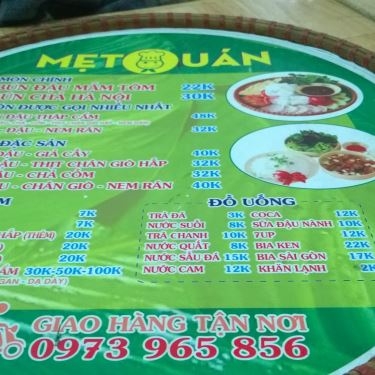Thực đơn- Quán Ăn Bún Đậu Mắm Tôm Mẹt Quán