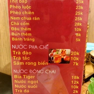 Thực đơn- Quán Ăn Bún Đậu Mắm Tôm Nhà Tôi - Trần Hưng Đạo
