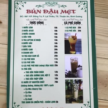Tổng hợp- Quán Ăn Bún Đậu Mẹt