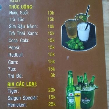 Thực đơn- Quán Ăn Bún Đậu Ngon - Phan Văn Trị