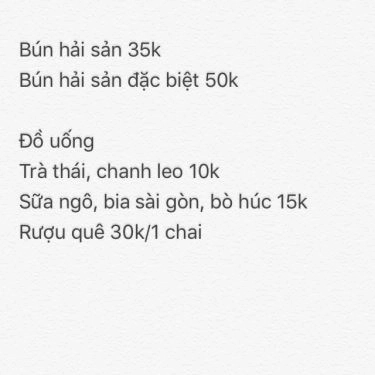 Tổng hợp- Quán Ăn Kiên Thúy - Bún Hải Sản