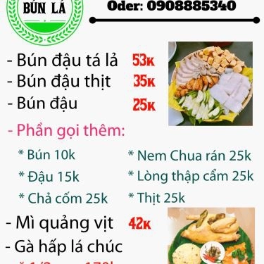 Thực đơn- Quán Ăn Bún Lá